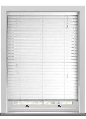 Faux Wood Blinds White 50mm For Windows • £35