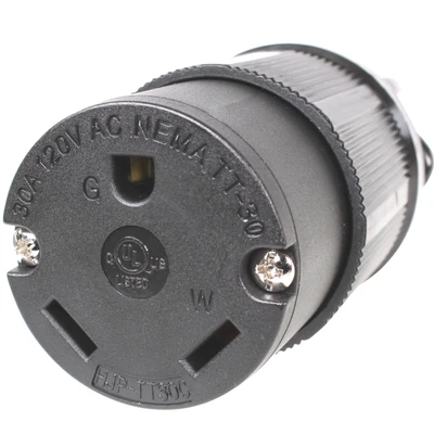$15.97 • Buy 30 AMP RV Receptacle Plug Female End TT-30R TT30C Replacement Electrical Adapter