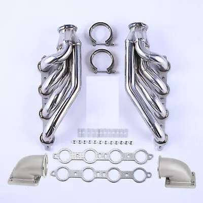 Turbo Exhaust Manifold&Headers For LS1 LS6 LSX GM V8+Elbows T3 T4 To 3.0  V Band • $169.88