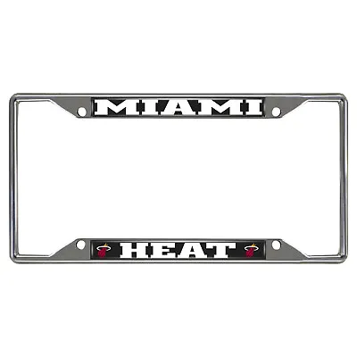 New NBA Miami Heat Car Truck Chrome Metal License Plate Frame • $13.99