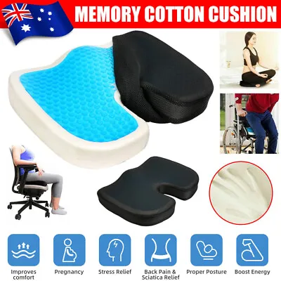 $23.85 • Buy Coccyx Orthopedic Gel Memory Foam Seat Cushion Pillow For Office Chair Desk Pad