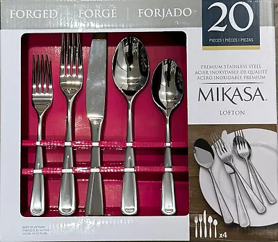 Mikasa Lofton 20-Piece Flatware Forged Premium Stainless Cutlery Silverware • $39.99