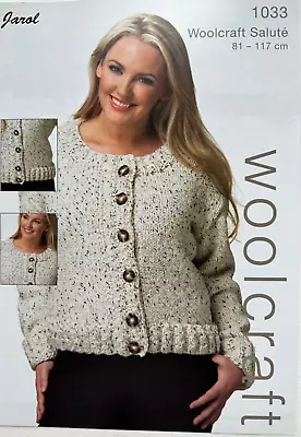 £3.30 • Buy Jarol Woolcraft 1033 Chunky Jacket Knitting Pattern