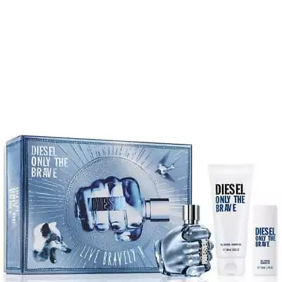 £48.19 • Buy Diesel Only The Brave Gift Set 75ml Edt Spray + 100ml Shower Gel + 50ml S Gel