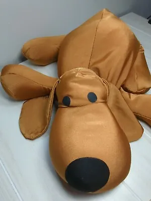 Brentwood Moshi Microbead Nylon Spandex Brown Dog Pillow Plush USED READ • $99.99