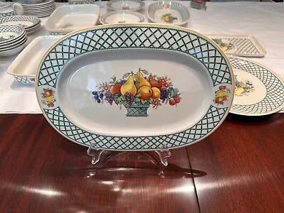 Villeroy Boch China Fruit Basket 13 Inch Oval Serving Platter • $55.95