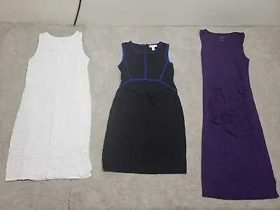 Isabel Maternity Motherhood Lot Of 3 Women's Dress Size S Black Purple White • $19.99