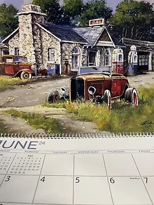 2024 Junkyard Calendar Vintage Ford Chevy Mustang Corvette Hot Rod Muscle Car • $14.99