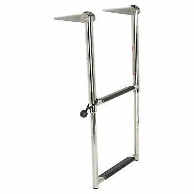 2 Step Stainless Steel Marine Boat Telescoping Extension Ladder Upper Platform • $34.99