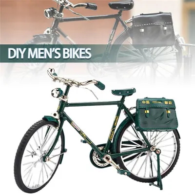 DIY Retro Bicycle Model Mini Alloy Bicycle Miniature Simulation Finger Bike Gift • £10.39