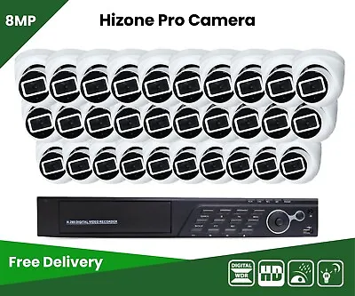 CCTV Camera System FULL HD 4K DVR Hard Drive Outdoor Home/Office Security Kit UK • £73.64