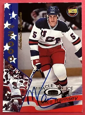 1995 Signature Rookies Mike Ramsey Autographed #d/2000  1980 Usa Miracle On Ice • $9.99