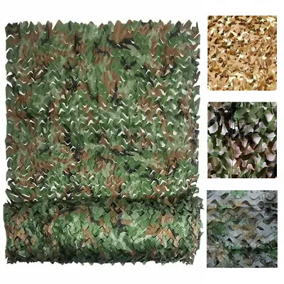 13-26Ft Military Woodland Camouflage Netting Cutable Camo Net Camping Hunting • $69.98