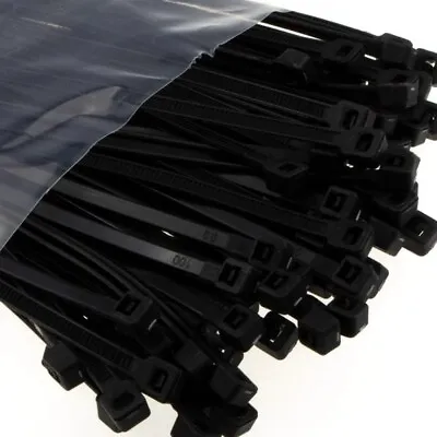 £26.50 • Buy Black Cable Ties Zip Ties Long Short Small Thick Thin Long Heavy Duty