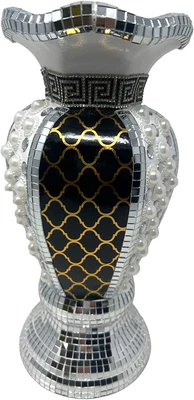 £25.99 • Buy Shiny Sparkly Mirrored Flower Vase  Luxury Floral Design Sparkle Bling Ornament