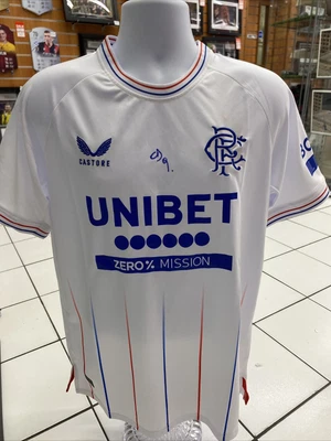 £100 • Buy Cyriel Dessers Signed Rangers 23/24 Away Football Shirt With COA