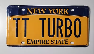 Expired New York License Plate TT TURBO Vanity • $45