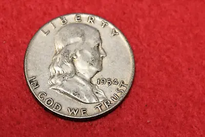 1954 Franklin Half Dollar Coin 90% Silver 4 Of 6 • $13