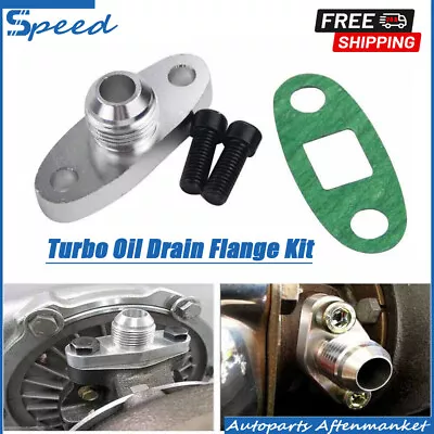 Turbo Oil Drain Outlet Flange Gasket Adapter 10AN Kits For GT40 GT45 GT55 T3 T4 • $6.39