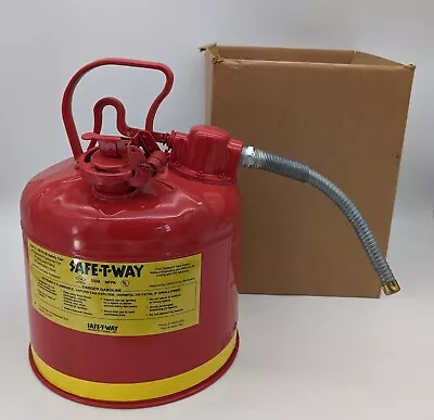 BRAND NEW OLD STOCK! SAFE-T-WAY 3 Gallon SAFETY GAS FUEL CAN  TYPE II NFPA 30 • $59.50