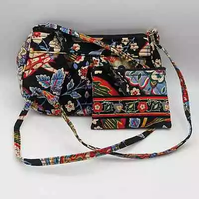 Retired Vera Bradley Frannie Versailles Crossbody Change Shoulder Purse Handbag • $29