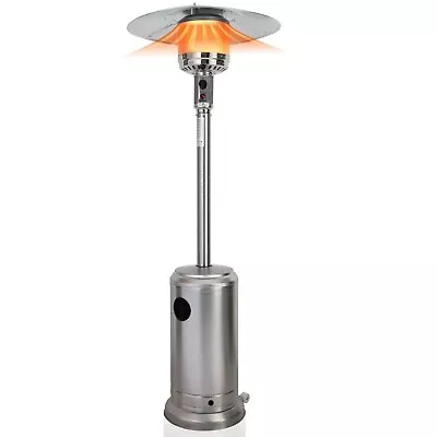 £79.99 • Buy Gas Patio Heater Free Standing Powered Stainless Steel Outdoor Burner Garden 