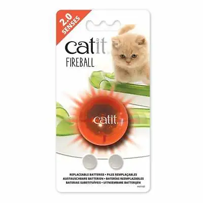 Catit Senses 2.0 Fireball Light Up Cat Ball Toy | Motion Activated • £3.99