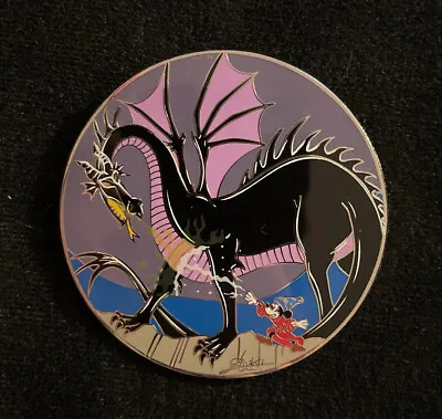 Gomes Disney Pin Le 100 Mickey Sorcerer Dragon Signed And 100% Authentic  • $3895