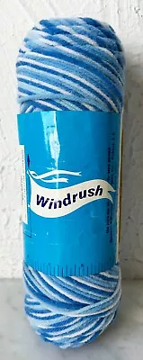 Vintage Brunswick Windrush Ombre Orlon Acrylic Yarn - 1 Skein Blue White #9113 • $8.95