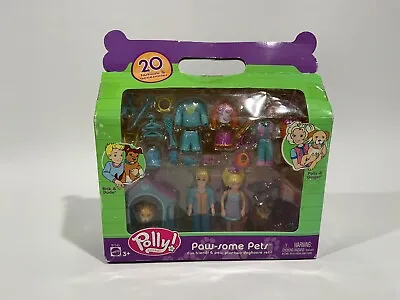Vintage B7143 Polly Pockets Paw-Some Pets Rick Dude Ginger Dogs Doghouse Set • $34.99