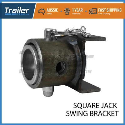 Trailer Caravan Canopy Jack Stand Weld On Mount Solid Hinge Bracket Suit 65mm • $30.95