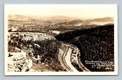 View From Lovers Leap Showing The Narrows And Cumuberland Md Real Photo • $4.49
