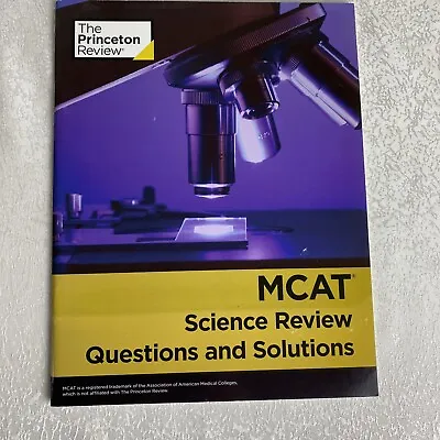 MCAT Science Review Questions And Solutions Book Edition 2016 Very Good • $15
