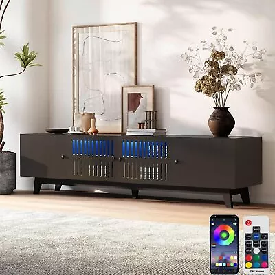 65.4 /74  Mid Century Modern Solid Wood LED TV Stand Console For 75/85 Inch TV • $213.74