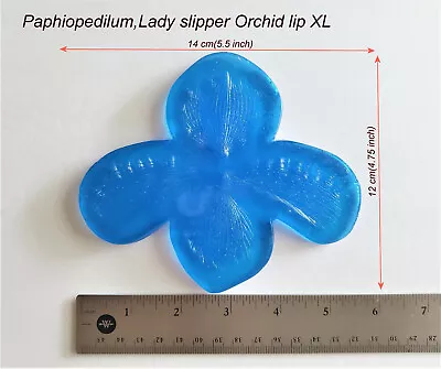 Resin Veiner Molds Paphiopedilum Lady Slipper Orchid XL #Ak047 Clay Flowers. • $13.99