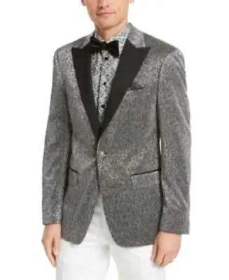 MSRP $295 Tallia Orange Mens Slim-Fit Silver Dinner Jacket Size 40 R/M37.5 • $82.79