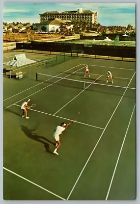 Postcard Marco Island Florida Marco Beach Hotel & Villas Har Tru Tennis Courts • $4.75