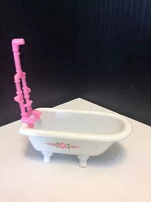 Mattel 1980 “The Littles” Dollhouse Diecast Metal Bathroom Claw Foot Bathtub VGC • $6.99