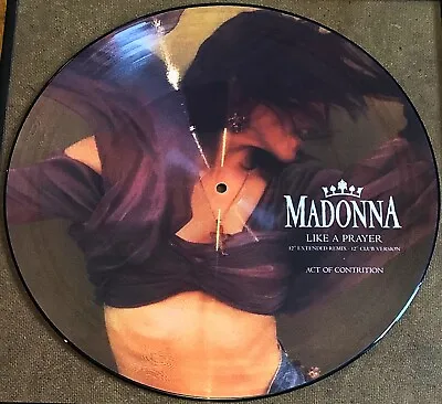 Limited Edition 12 Inch Picture Disc Madonna Like A Prayer 2mixs& Act Contrition • £39.98