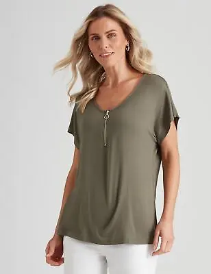 $18.21 • Buy Millers Extended Sleeve Zipped Detail Top Womens Clothing  Tops Tunic