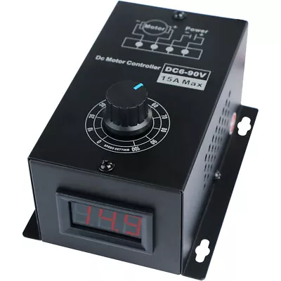 PWM DC Brush Motor Speed Regulator DC 6V - 90V 15A Reversible Switch Controller • $23.99