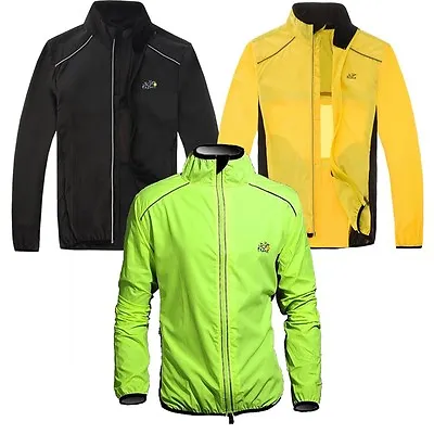 Men Windproof Long Sleeve Cycling Jacket Jersey Bike Wind Rain Coat US Stock • $17.99