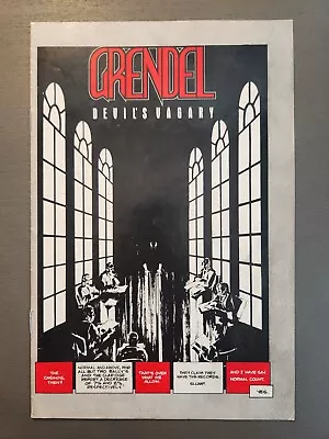 Grendel Devil's Vagary #1 (1987)  NN Comico Promo Matt Wagner See Photos • $14.99