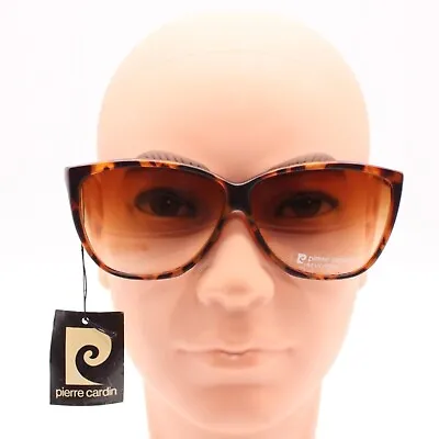 Vintage Pierre Cardin Tortoiseshell Sunglasses Unisex Retro Big Frame 80's NWT • $32.49