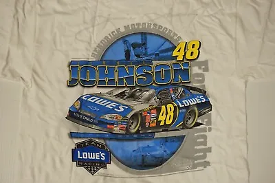 Jimmie Johnson #48 Lowe's NASCAR Racing T-shirt - Sizes Available: Large & XL • $13.99