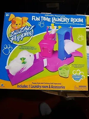 Kids Toy Zhu Zhu Pets Puppies Puppy Fun Time Laundry Room Add On Playset • £8.99