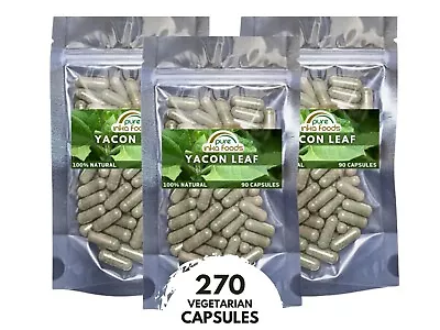 Yacon Leaf Capsules -  270 Vegetarian Capsules - FREE Shipping • $42