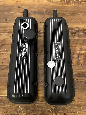 Vintage Aluminum Finned WEIAND Big Block Chevy Valve Covers 396 402 427 454 • $249
