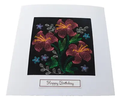 Complete Handmade Machine Embroidery Birthday Card  Lily • £4