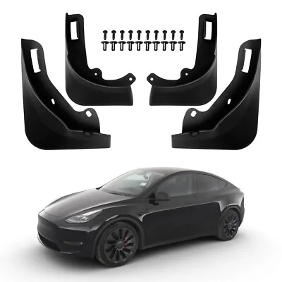 Lasfit Mud Flaps For Tesla Model Y 2020-2023 No Drilling Required Splash Guards • $35.99